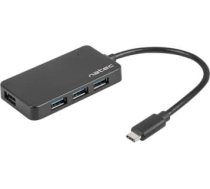 Natec Hub USB3.0 4-Port Silkworm black USB-C NHU-1343