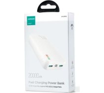 Joyroom Power Bank Dazzling Series with Digital Display C+U+U, PD 22.5W, 20000 mAh with Micro-USB input, White (JR-QP195) QP195-WHT