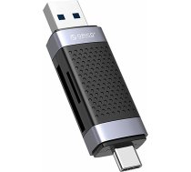 Orico CD2D-AC2-BK-EP TF/SD memory card reader, USB + USB-C (black) 02873ITP