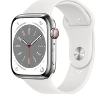 Apple Smartwatch Apple Watch 8 GPS + Cellular 41mm Silver Stainless Steel Biały  (1386401)