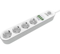 Ldnio Power strip with 4 AC outlets, 4x USB, LDNIO SE4432, 2m (white) 04356ITP