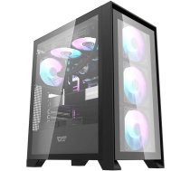 Darkflash Computer case Darkflash DRX70 GLASS + 4 RGB fans (black) DRX70 GLASS BLACK