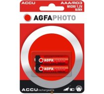 Agfa Photo AGFAPHOTO Akku NiMH, Micro, AAA, HR03, 1.2V/900mAh, Retail Blister (2-Pack) 131-802824