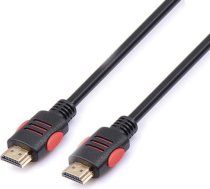 Reekin HDMI Cable - 2,0 Meter - FULL HD 4K Black/Red (High Speed w. Eth.) HDMI-004-2M