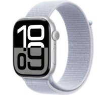 Apple Watch Series 10 GPS 46mm Silver Alu case, Blue Cloud Sport Loop EU MWWN3 MWWN3QCA