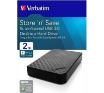 Verbatim Dysk zewnętrzny HDD Verbatim Dysk zewnętrzny Verbatim 2TB 3.5" Store n Save 2Gen czarny USB 3.0 47683