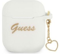 Guess - AirPods 1/2 Silicone Charm Heart Collection White 3666339039127