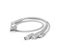 Gembird CABLE USB CHARGING 3IN1 1M/SILV CC-USB2-AM31-1M-S GEMBIRD