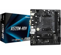 Asrock Mātesplate ASRock A520M-HDV AMD A520 ART#493409