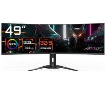 Gigabyte Gaming Monitor 49" OLED AORUS CO49DQ EK1, 5120x1440 DQHD, 3 ms, 250 cd/m2 (TYP), HDMI ports quantity 2, 144 Hz, Black