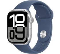 Apple Watch Series 10 GPS 42mm Silver Alu Case, Denim Sport Band M/L EU MWWC3 MWWC3QIA