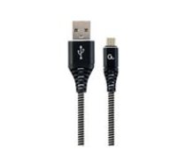 Gembird Cablexpert CC-USB2B-AMMBM-2M-BW USB cable USB 2.0 USB A Micro-USB B Black