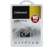 Intenso USB Zibatmiņa INTENSO 3503470 16 GB Atslēgu ķēde Melns Melns/Sudrabains DDR3 SDRAM ART#515758