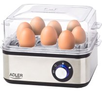 Adler AD 4486 egg cooker 8 egg(s) 800 W Black,Satin steel,Transparent