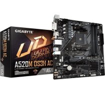 Gigabyte A520M DS3H AC Mainboard, Sockel AM4, AMD A520, Micro-ATX, DDR4