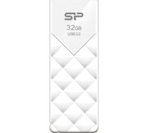 Silicon Power zibatmiņa 32GB Blaze B03 USB 3.2, balta SP032GBUF3B03V1W