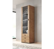 Cama Meble Cama display cabinet SOHO S1 lefkas oak/black SOHOWITS1 LEF