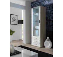 Cama Meble Cama display cabinet SOHO S1 sonoma oak/white gloss SOHOWITS1 DS/BI