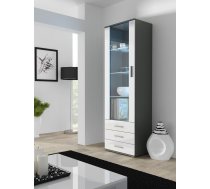 Cama Meble Cama display cabinet SOHO S1 grey/white gloss SOHOWITS1 SZ/BI