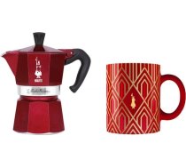 Bialetti Coffee maker BIALETTI DECO GLAMOUR Moka Express 3tz + mug Red ART#93103