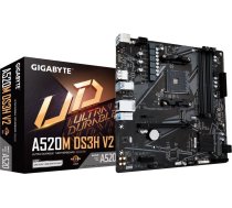 Gigabyte A520M DS3H V2 Motherboard - Supports AMD Ryzen 5000 Series AM4 CPUs, up to 4733MHz DDR4 (OC), PCIe 3.0 x16, GbE LAN, USB 3.2 Gen 1