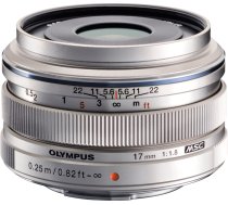 Olympus M.Zuiko Digital 17mm f/1.8 objektīvs, sudrabots V311050SE000