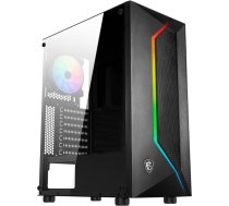 MSI MAG VAMPIRIC 100R 'V100R' Mid Tower Gaming Computer Case 'Black, 1x 120mm ARGB PWM Fan, 1x 120mm PWM Fan, RGB Front Panel, Tempered Glass Panel, ATX, mATX, mini-ITX' 306-7G07R25-809