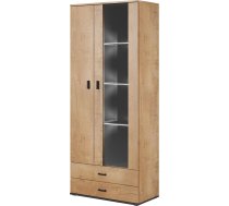 Cama Meble Cama display cabinet SOHO S6 2D2S lefkas oak/black SOHOWITS6 LEF