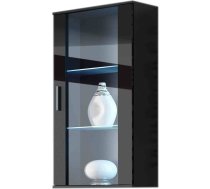 Cama Meble Cama hanging display cabinet SOHO black/black gloss SOHOWITS2 CZ/CZ