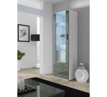 Cama Meble Cama display cabinet SOHO S1 white/grey gloss SOHOWITS1 BI/SZ