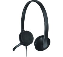 Logitech H340 USB Computer Headset Wired Head-band Office/Call center USB Type-A Black 981-000475