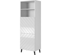 Cama Meble Cabinet ABETO 60x40x176.5 cm white/gloss white ABETO WIT BI