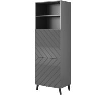 Cama Meble Cabinet ABETO 60x40x176,5 cm graphite/glossy graphite ABETO WIT GR