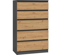 Top E Shop Topeshop M5 ANTRACYT/ARTISAN chest of drawers M5 ANTR/ART