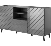 Cama Meble ABETO chest of drawers 150x42x82 graphite/gloss ABETO KOM150 GR