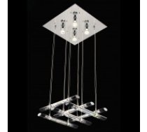 Griestu lampa Italux Diamond kolekcija hroma krāsā ar stikla kupoliem 45x45cm GU10 un G4 MD8103-16B2