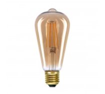 6W Italux LED dekoratīvā E27 spuldze Amber 2200K 520lm 6,4x14,1cm dimmējama 757-ST64-3DM-AMB