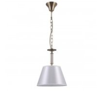 Griestu lampa Italux Solana kolekcija brozas krāsā ar baltu abažūru Ø27cm 1xE14 PND-28366-1
