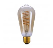 6W Italux LED dekoratīvā E27 spuldze Spiral Amber 2200K 260lm 9,5x14,1cm dimmējama 757-ST64-3DM-SR-AMB