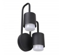 Āra sienas lampa Italux Sorano kolekcija melna 6W 3000K C49-2/BK-9