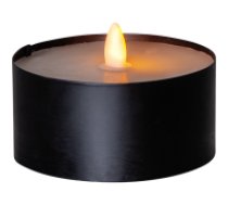 Led plastmasas svece melnā trauciņā uz 2xAA baterijām Torch Candle 062-37-1