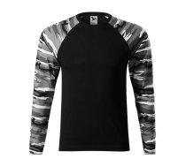 Malfini Camouflage LS M T-krekls MLI-16632 maskēšanās pelēks (XL)
