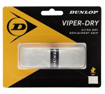 Tennis racket replacement grip DUNLOP Viperdry blister white1 per pack.