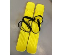 Junior min iplastmasas Slēpes ar stiprinājumiem - uzvelkamas uz apaviem 56cm/ plastic skiis