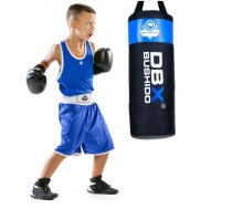 Profesionāls Bērnu boksa maiss bērniem un pusaudžiem 80 cm x 30 cm - zils, 15 kg