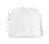 Sensillo Spilvens ar samta volānu VELVET BALTS 35×25 cm