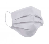 Qubo Qubo Face Mask Baltā Sejas 3-slāņu aizsargmaska ar gumijām mazgājama ar filtru