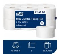 Tork T2 Mini Jumbo Advanced tualetes papīrs perforēts 170m