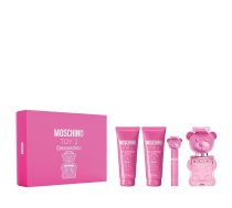 Moschino Toy 2 Bubble Gum komplekts sievietēm (EDT, 100 ml + dušas želeja, 100 ml + ķermeņa losjons, 100 ml + EDT miniatūra, 10 ml)