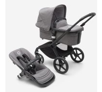 Bugaboo Fox 5 Grey Melange Bērnu Ratiņi 2in1 Melns rāmis